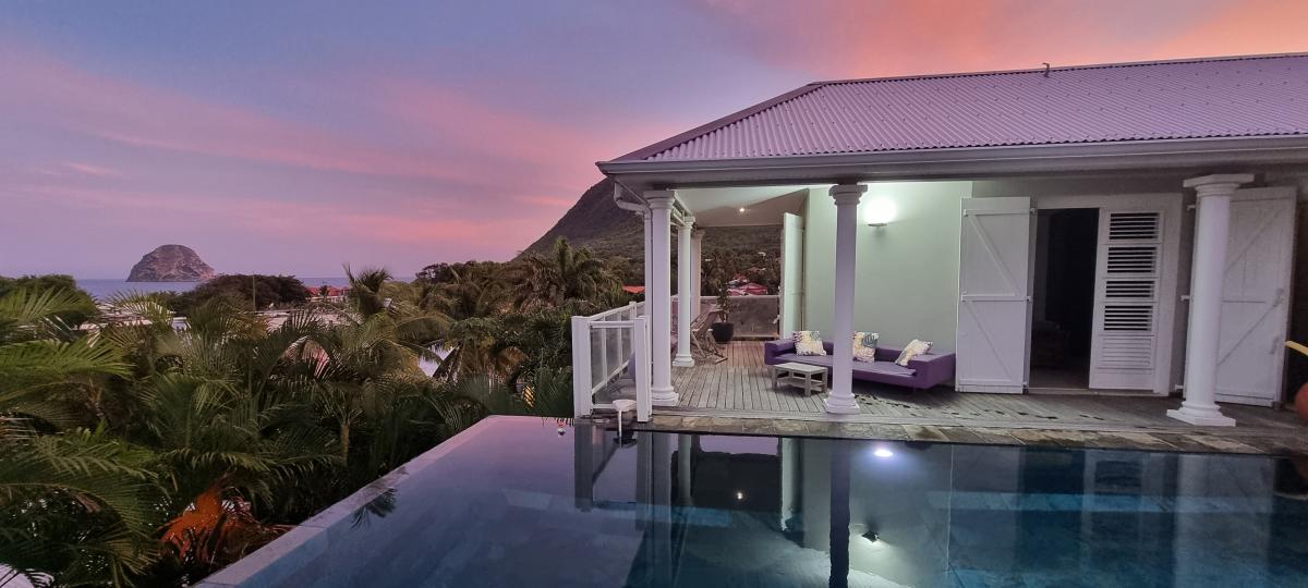 Location villa luxe Martinique - Lumière fin de journée